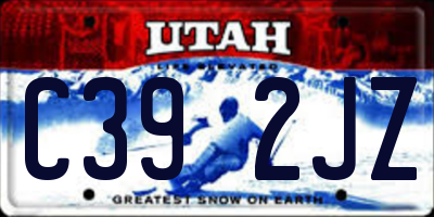 UT license plate C392JZ