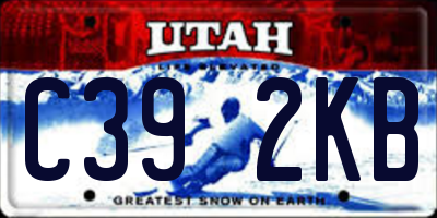 UT license plate C392KB