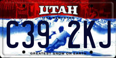 UT license plate C392KJ