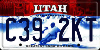 UT license plate C392KT