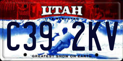 UT license plate C392KV