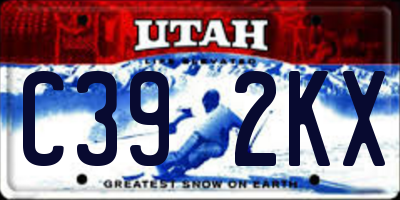 UT license plate C392KX
