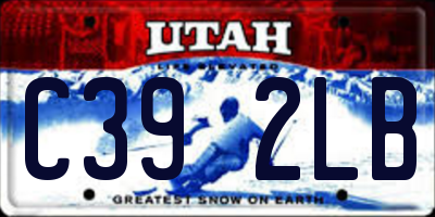 UT license plate C392LB