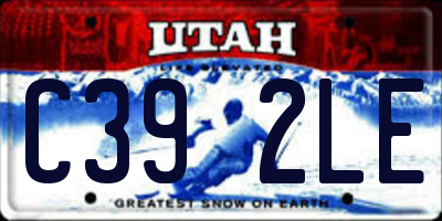 UT license plate C392LE
