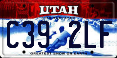UT license plate C392LF