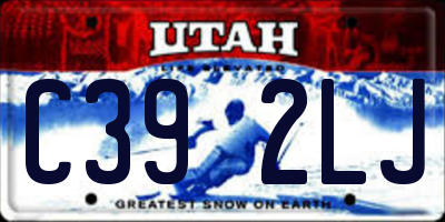 UT license plate C392LJ