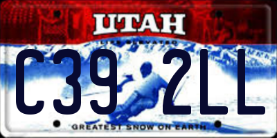 UT license plate C392LL