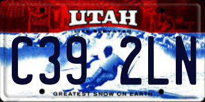 UT license plate C392LN