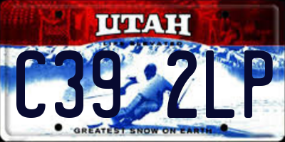 UT license plate C392LP