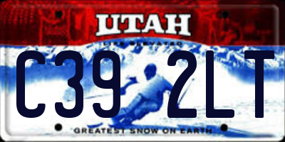 UT license plate C392LT