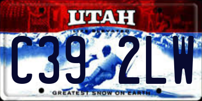 UT license plate C392LW