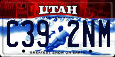 UT license plate C392NM