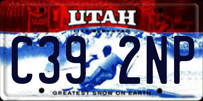 UT license plate C392NP