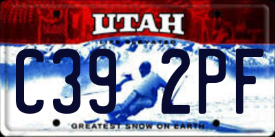 UT license plate C392PF