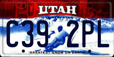 UT license plate C392PL