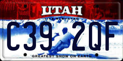 UT license plate C392QF