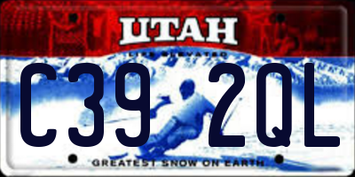 UT license plate C392QL