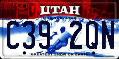 UT license plate C392QN