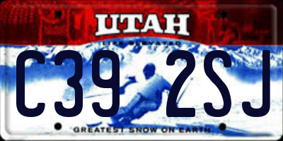 UT license plate C392SJ