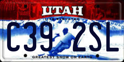 UT license plate C392SL