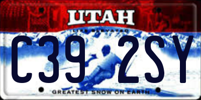 UT license plate C392SY