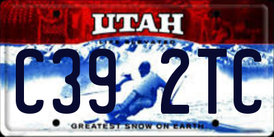 UT license plate C392TC