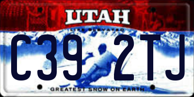 UT license plate C392TJ