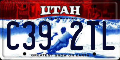UT license plate C392TL