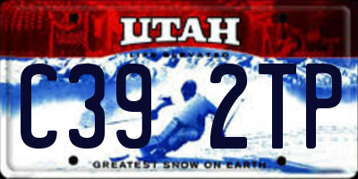 UT license plate C392TP