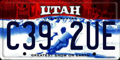 UT license plate C392UE