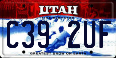 UT license plate C392UF