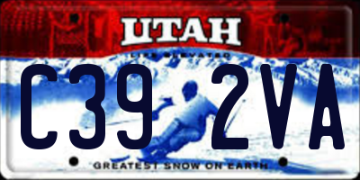 UT license plate C392VA