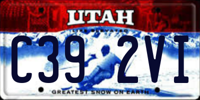 UT license plate C392VI