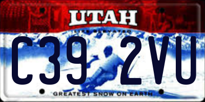 UT license plate C392VU