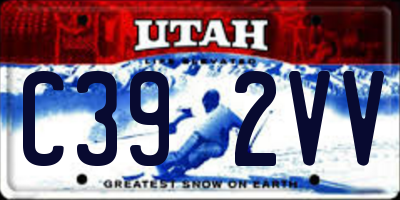 UT license plate C392VV