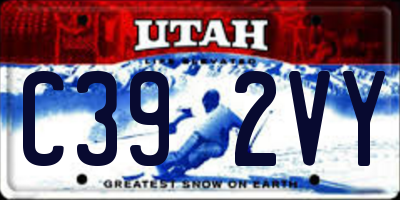 UT license plate C392VY