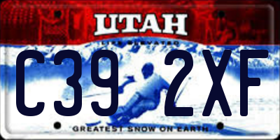 UT license plate C392XF