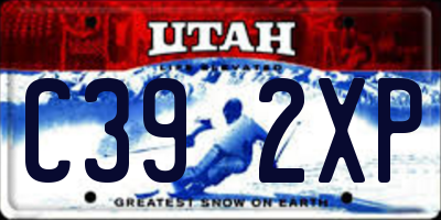 UT license plate C392XP