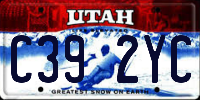 UT license plate C392YC