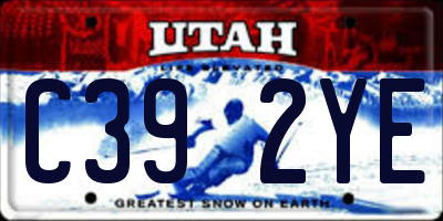 UT license plate C392YE