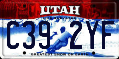 UT license plate C392YF