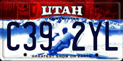 UT license plate C392YL