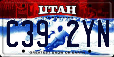 UT license plate C392YN