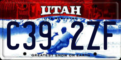 UT license plate C392ZF