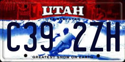 UT license plate C392ZH
