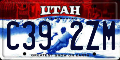 UT license plate C392ZM