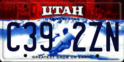 UT license plate C392ZN
