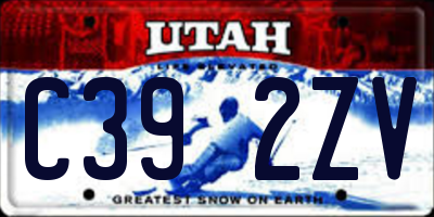 UT license plate C392ZV