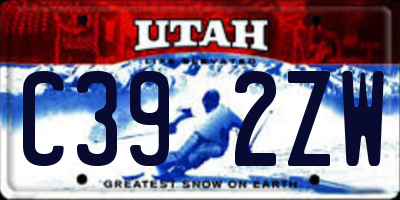 UT license plate C392ZW
