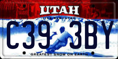 UT license plate C393BY